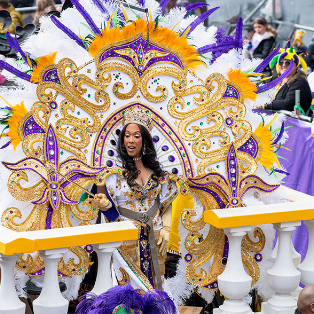 Défilé pendant les festivités de Mardi gras à La Nouvelle-Orléans, Louisiane