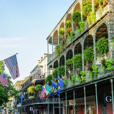 Balcons typiques du Quartier français de La Nouvelle-Orléans, Louisiane
