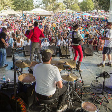 Musiciens jouant aux Festivals Acadiens à Lafayette, Louisiane